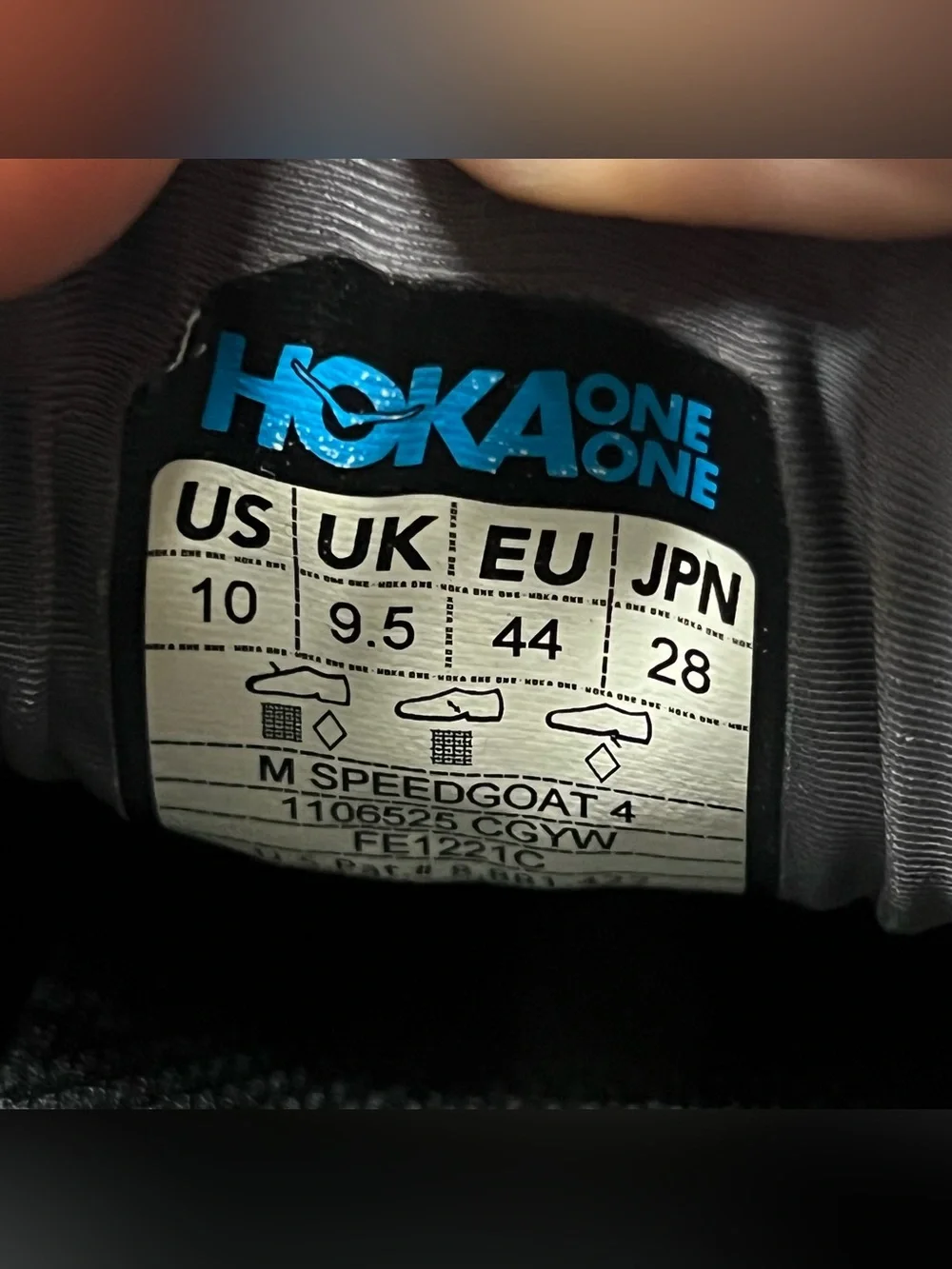 Hoka One One Speedgoat 4 Mens Running Shoes Size 10 Sneakers Golden Yellow